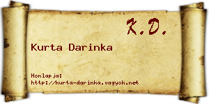 Kurta Darinka névjegykártya